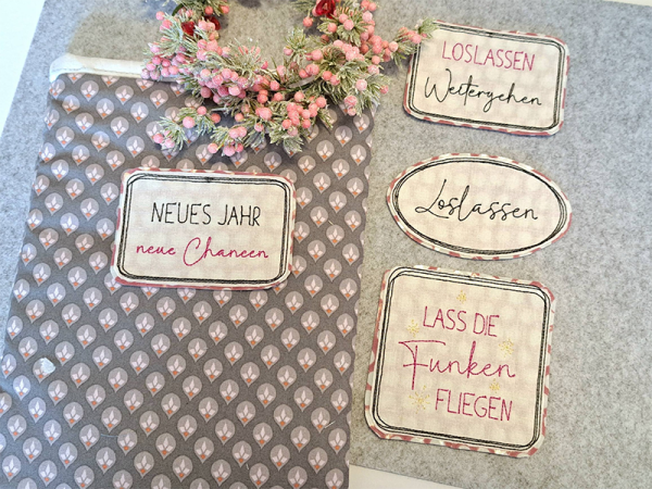 Motivationssprüche - redwork Stickdatei